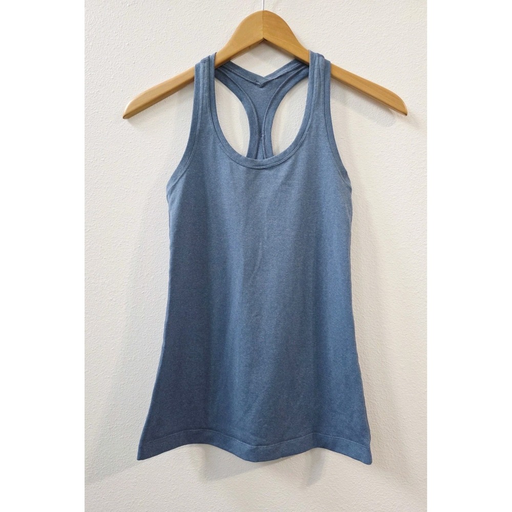 Lululemon Cool Racerback II Athletic Tank Top Women's Size 4 Heather Blue